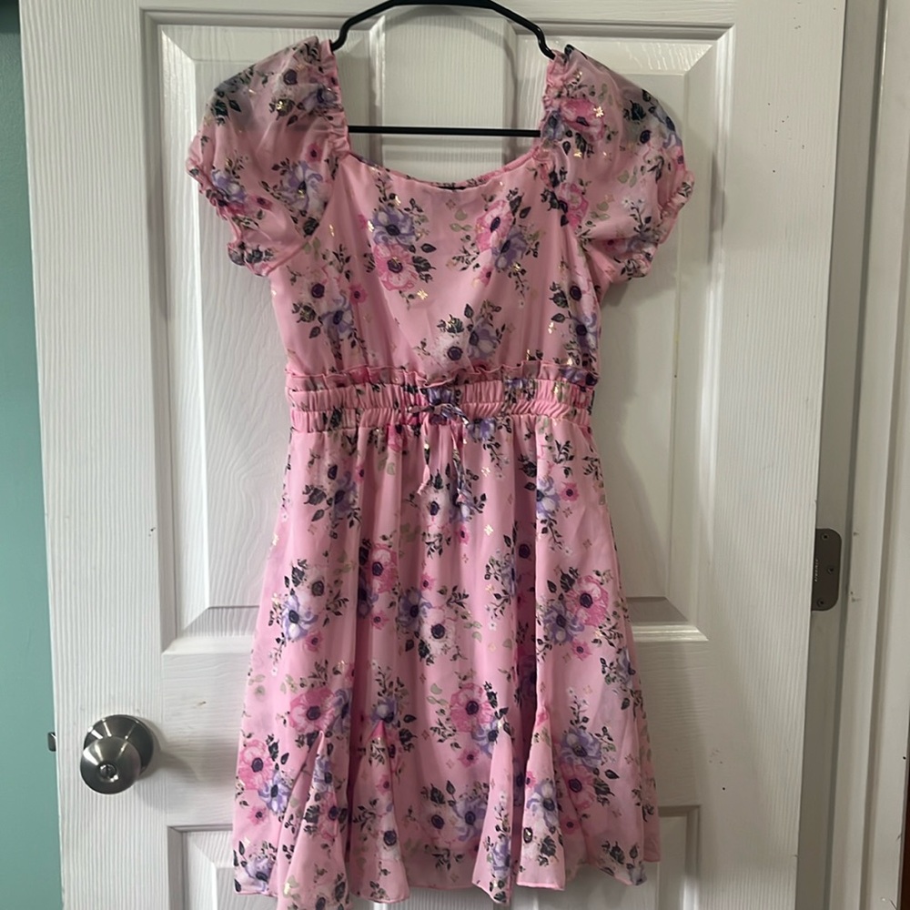 Three Pink Hearts Girls Dress